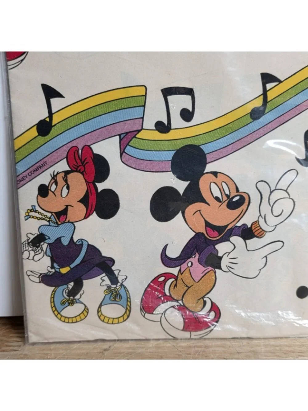 Vintage Cleo Disney Mickey & Minnie Mouse Gift Wrap Paper NEW SEALED Collectible